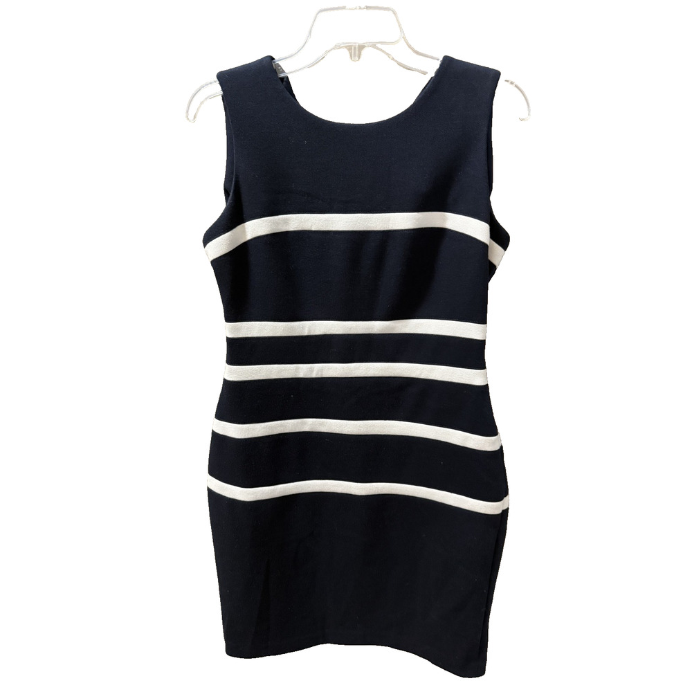 Tommy Hilfiger Size 8 Navy w/ White Stripe Shift Dress Nautical Summer Vacation